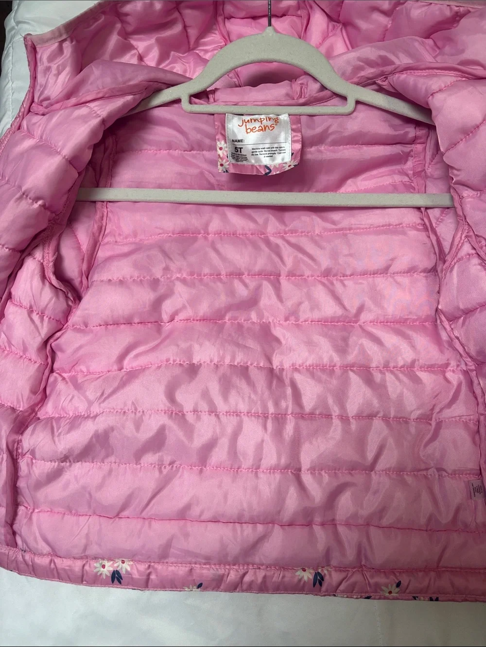 jumping beans Pink Floral Puffer Jacket